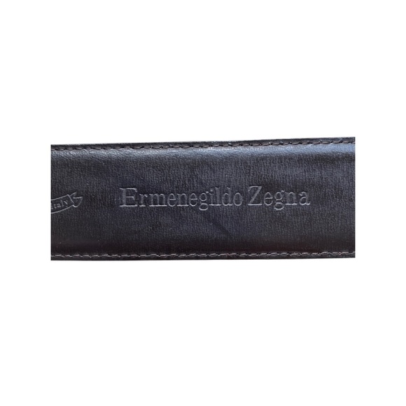 Ermenegildo Zegna Dark Leather Brown belt size 38 - Picture 6 of 9